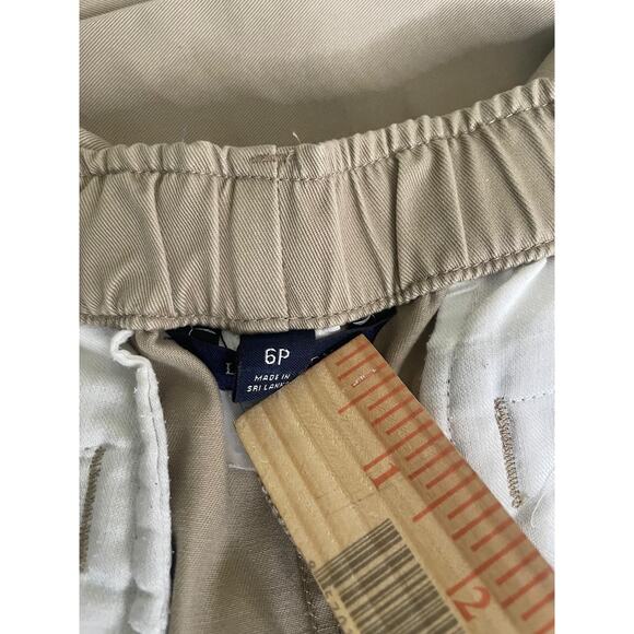 Lands' End Cream Khaki Chino Pants Size 6P Petite Button Tab Cuff Trouser - Picture 10 of 11